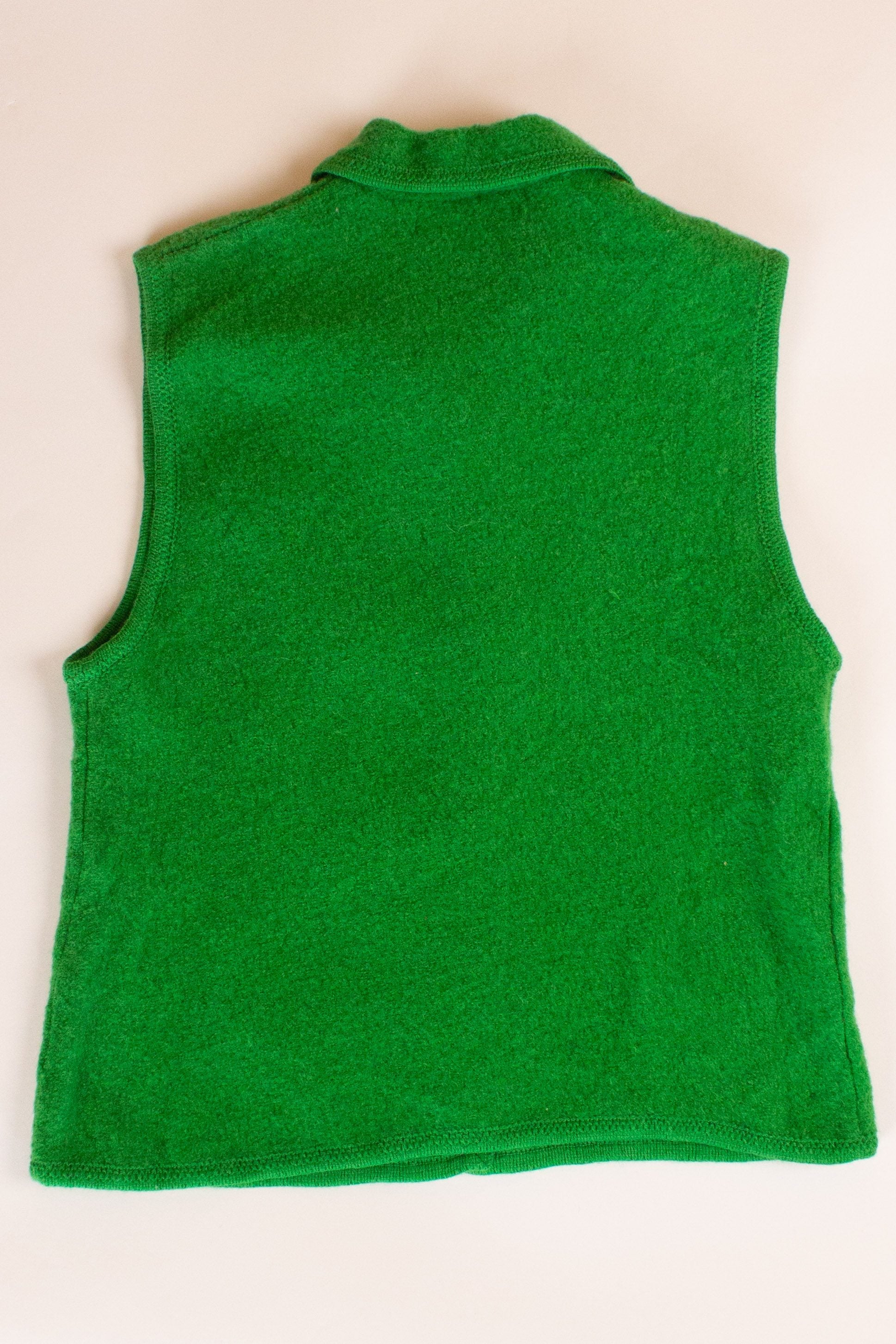 Green Wool Reindeer Ugly Christmas Vest (2000s)