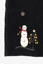 Vintage Black Woolrich Snowmen Ugly Christmas Vest (1990s)