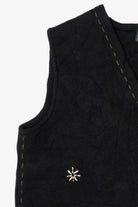 Vintage Black Woolrich Snowmen Ugly Christmas Vest (1990s)