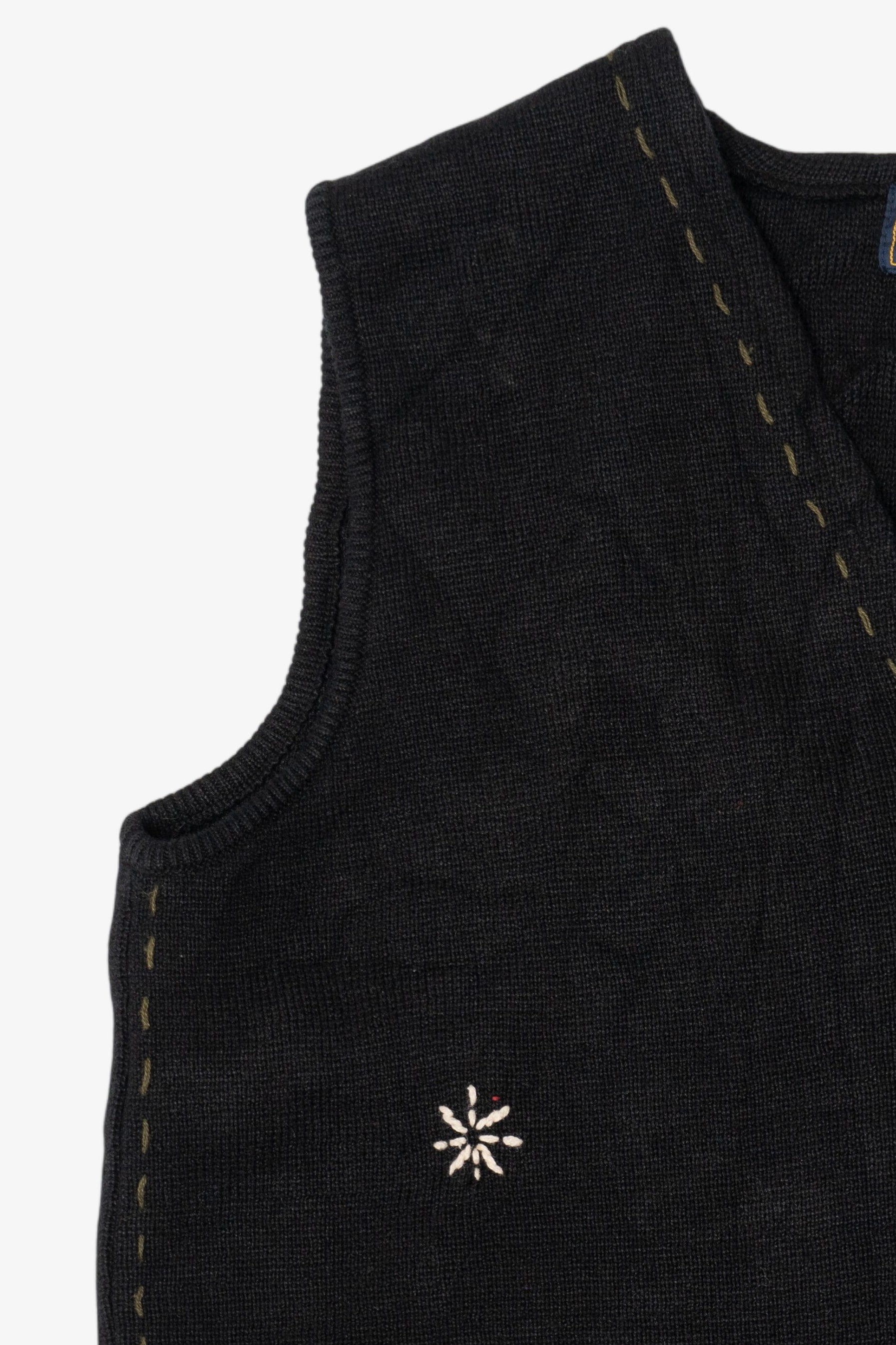 Vintage Black Woolrich Snowmen Ugly Christmas Vest (1990s)
