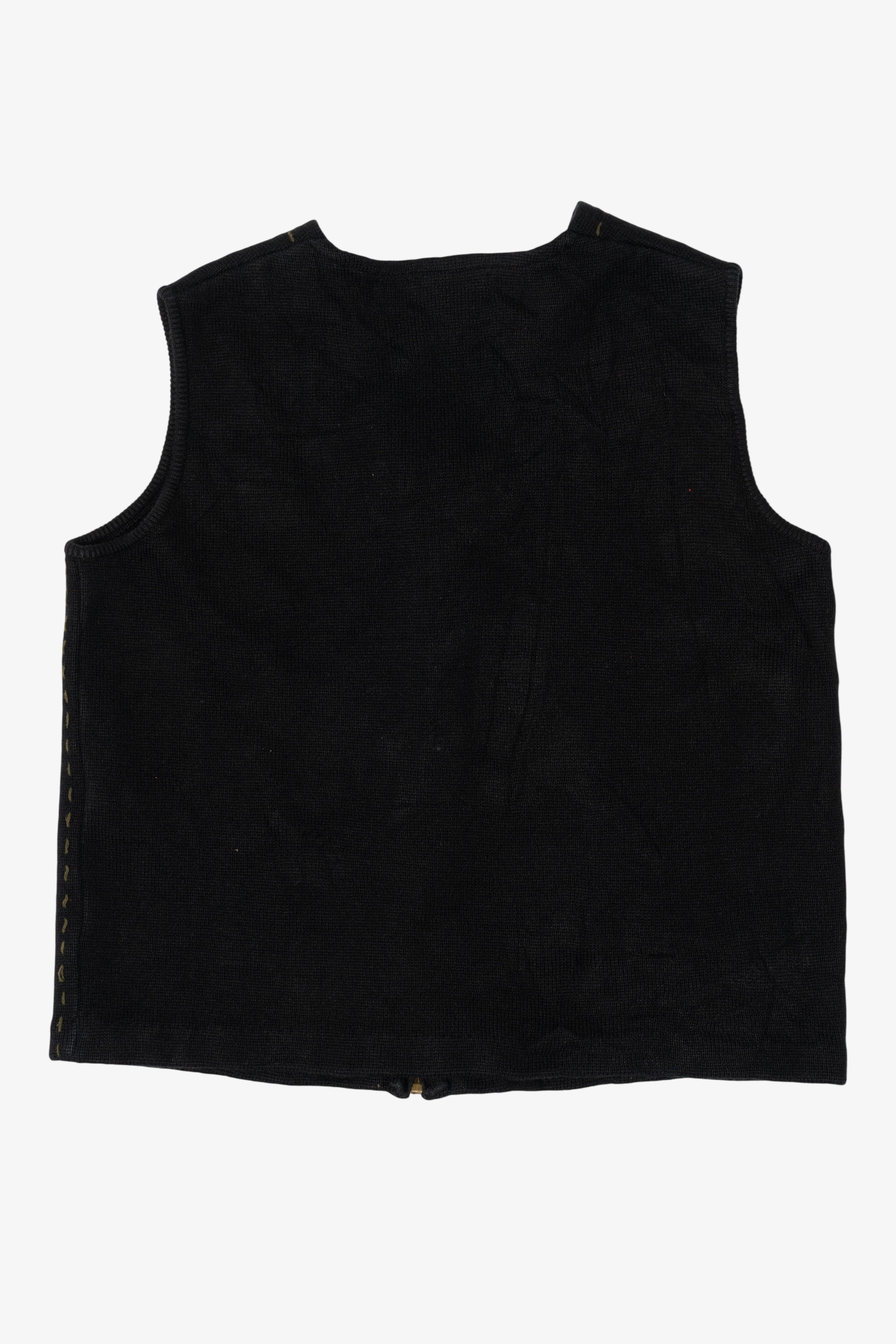 Vintage Black Woolrich Snowmen Ugly Christmas Vest (1990s)