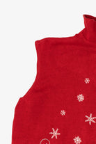 Vintage Red Southern Lady Penguins Ugly Christmas Vest (1990s)