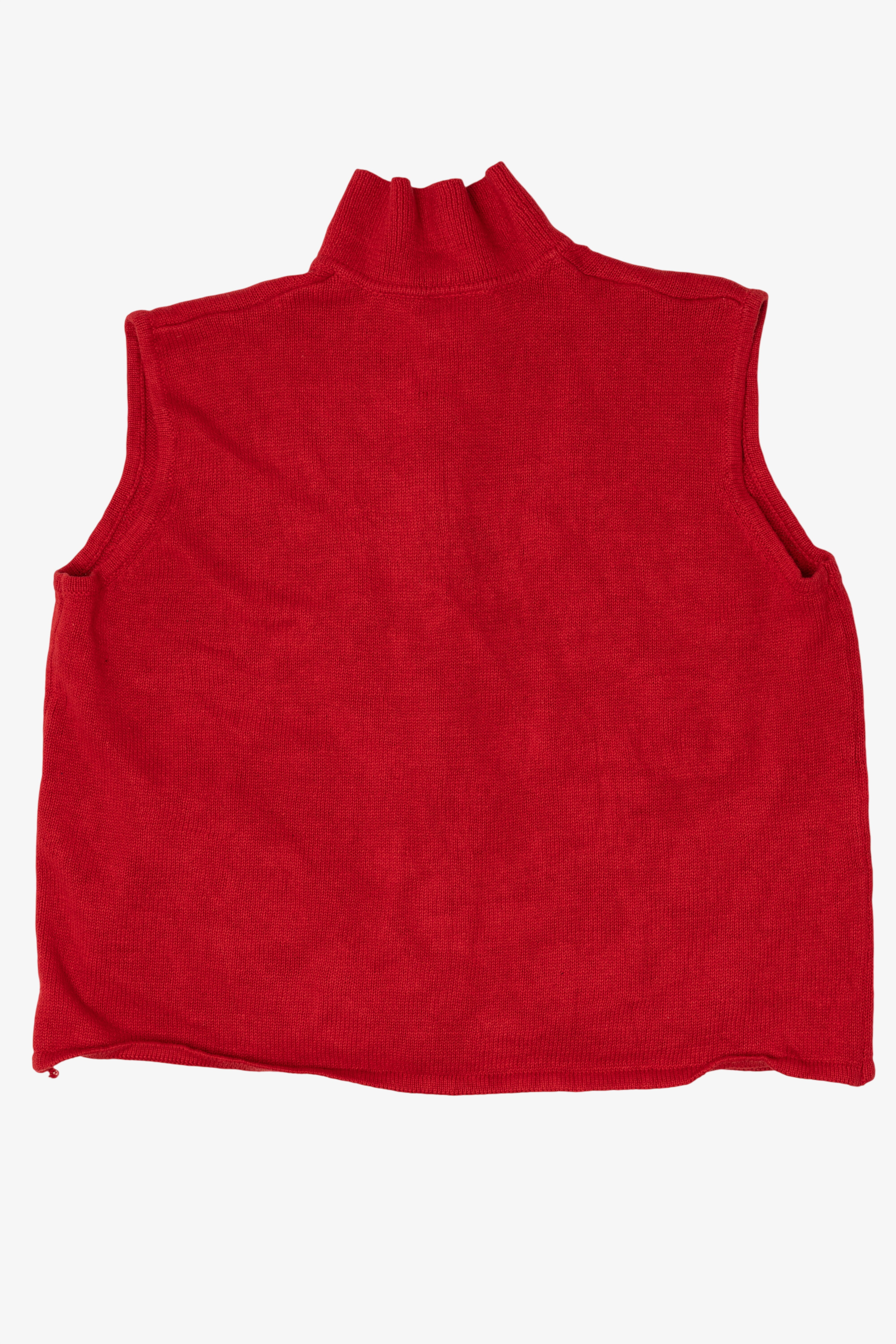 Vintage Red Southern Lady Penguins Ugly Christmas Vest (1990s)