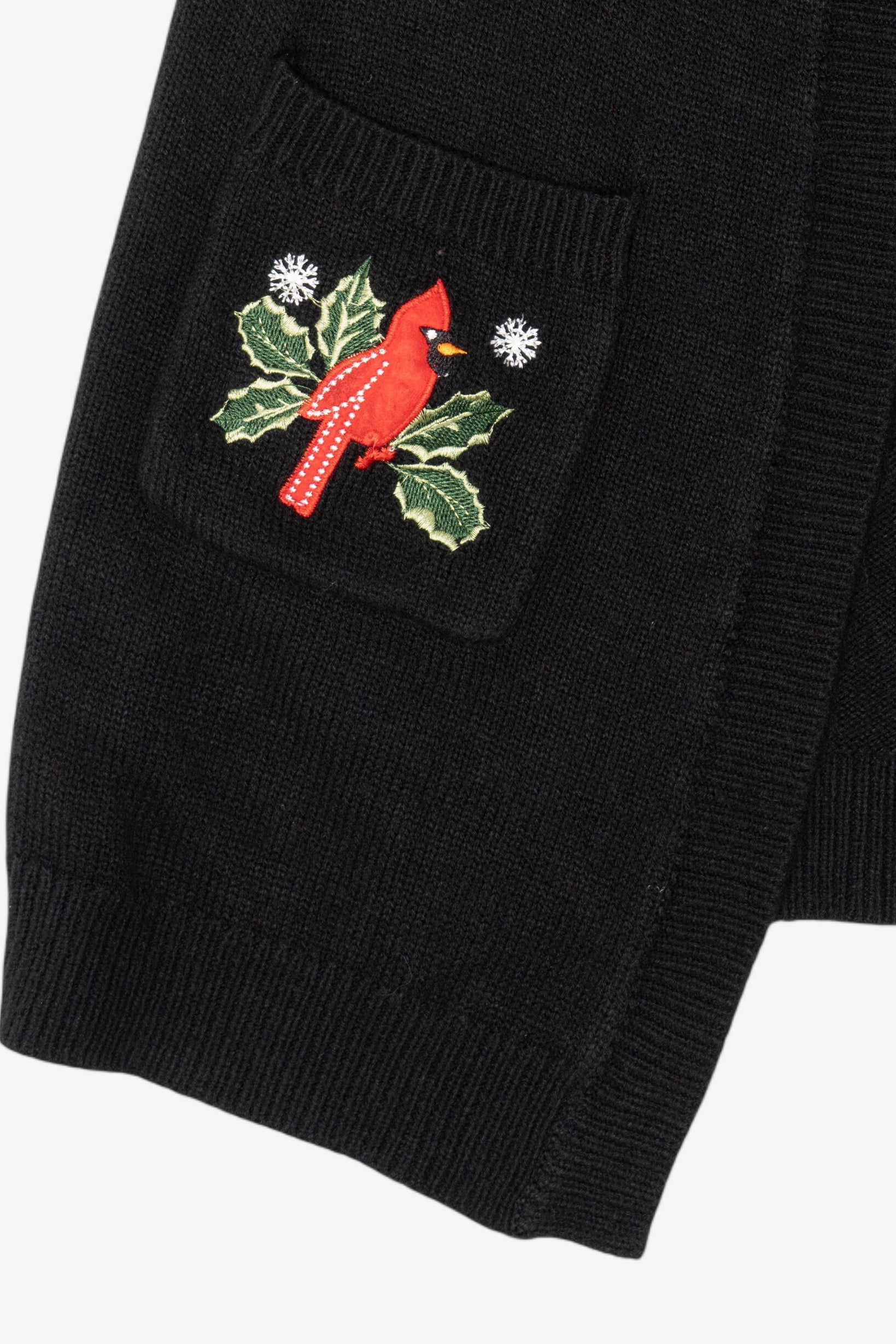 Vintage Black Holiday Time Cardinals Ugly Christmas Vest (2000s)