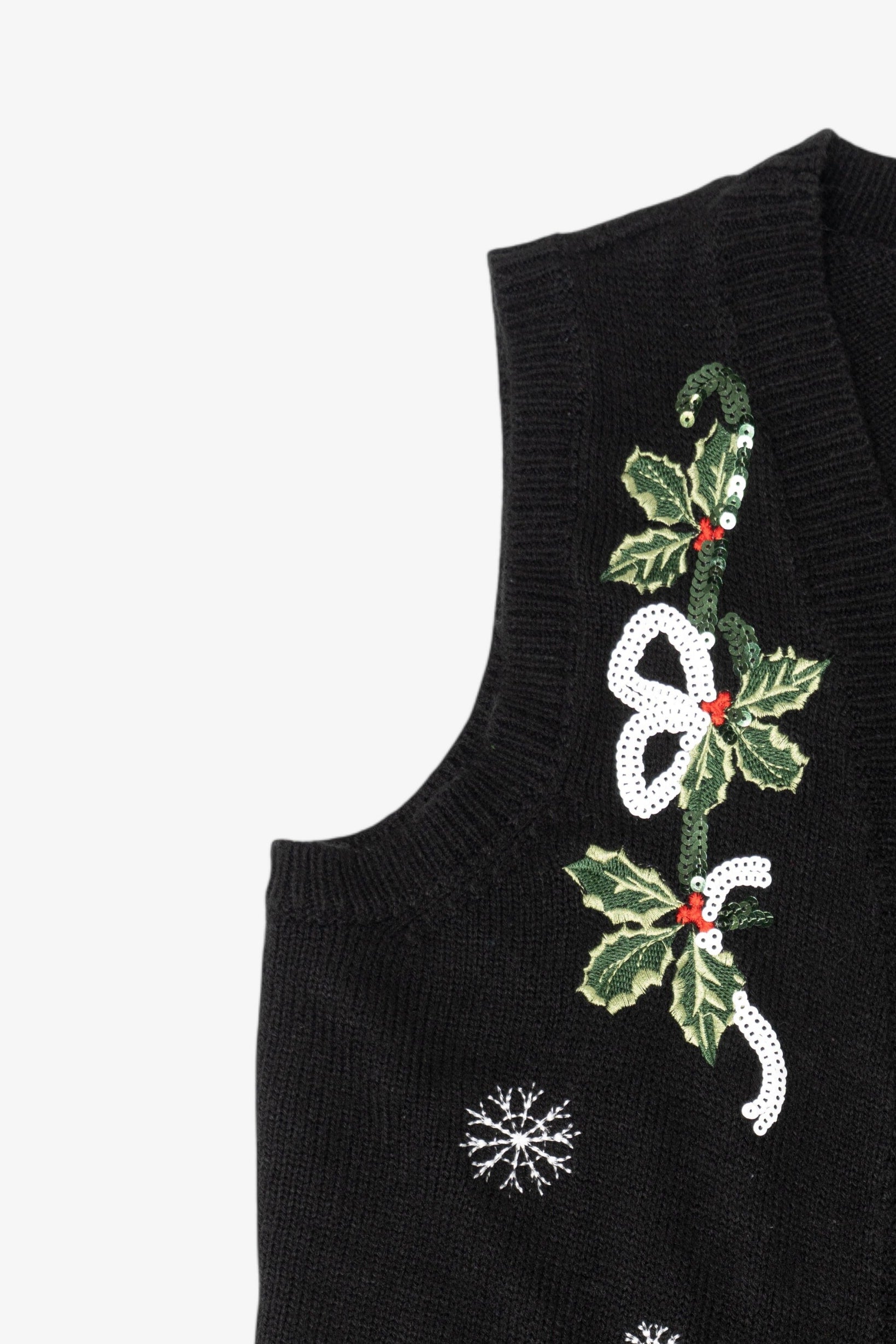 Vintage Black Holiday Time Cardinals Ugly Christmas Vest (2000s)