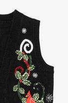 Vintage Black Holiday Time Cardinals Ugly Christmas Vest (2000s)