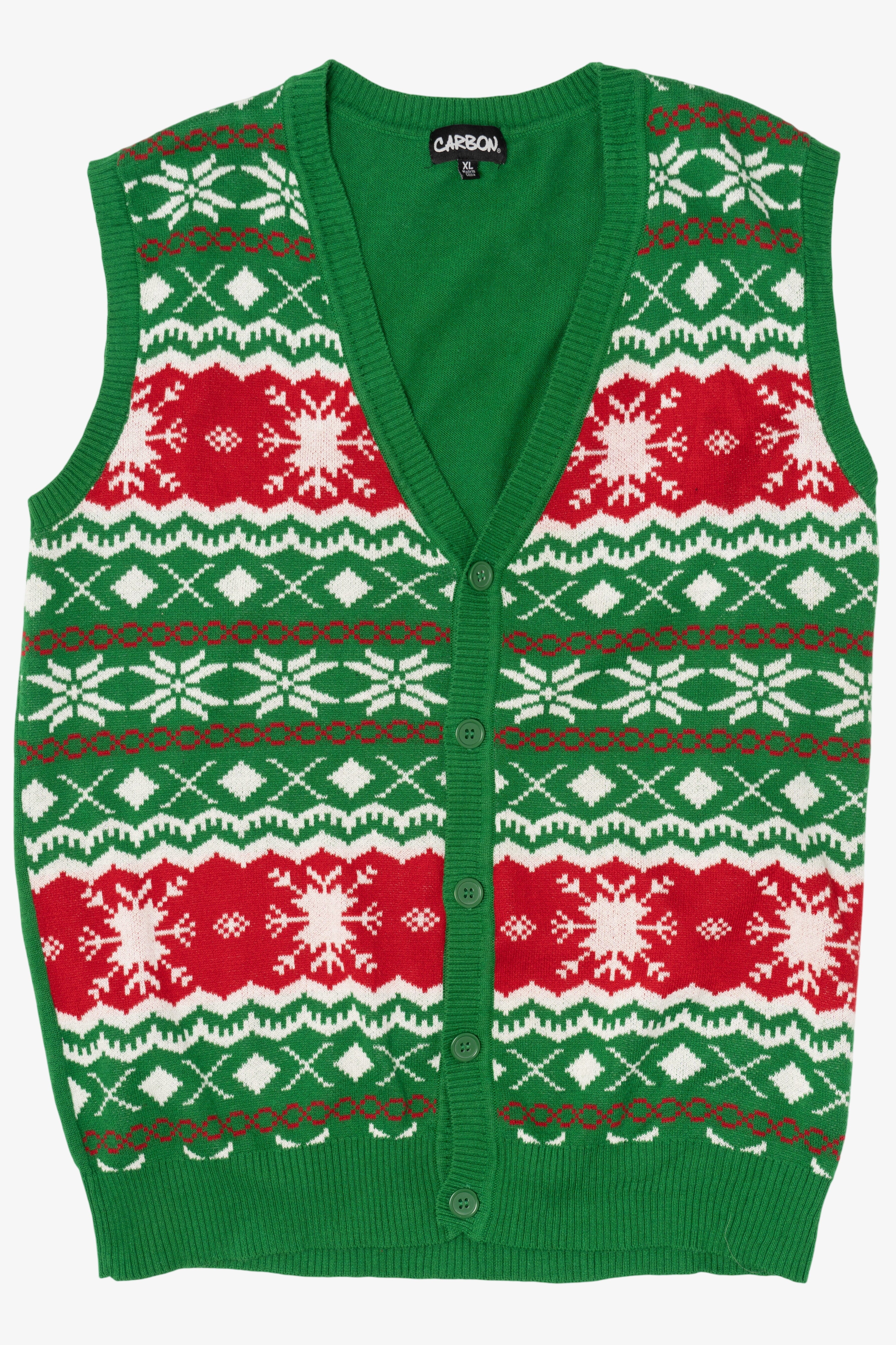 Green Carbon Ugly Christmas Vest (2010s)