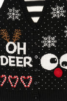 Black No Boundaries "Oh Deer" Ugly Christmas Vest (2010s)