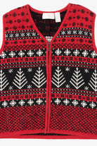 Vintage Red Elisabeth Ugly Christmas Vest (1990s)
