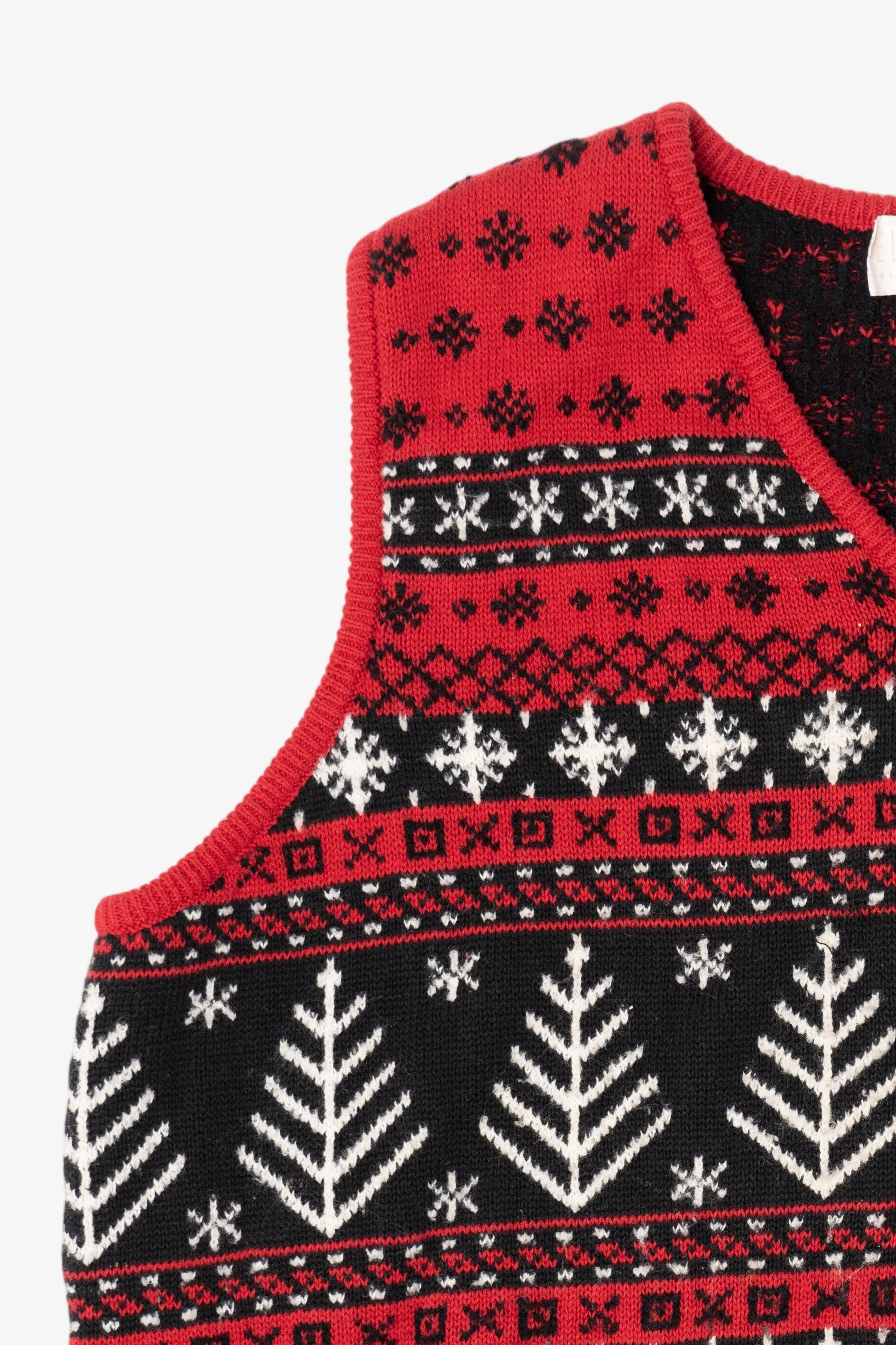 Vintage Red Elisabeth Ugly Christmas Vest (1990s)