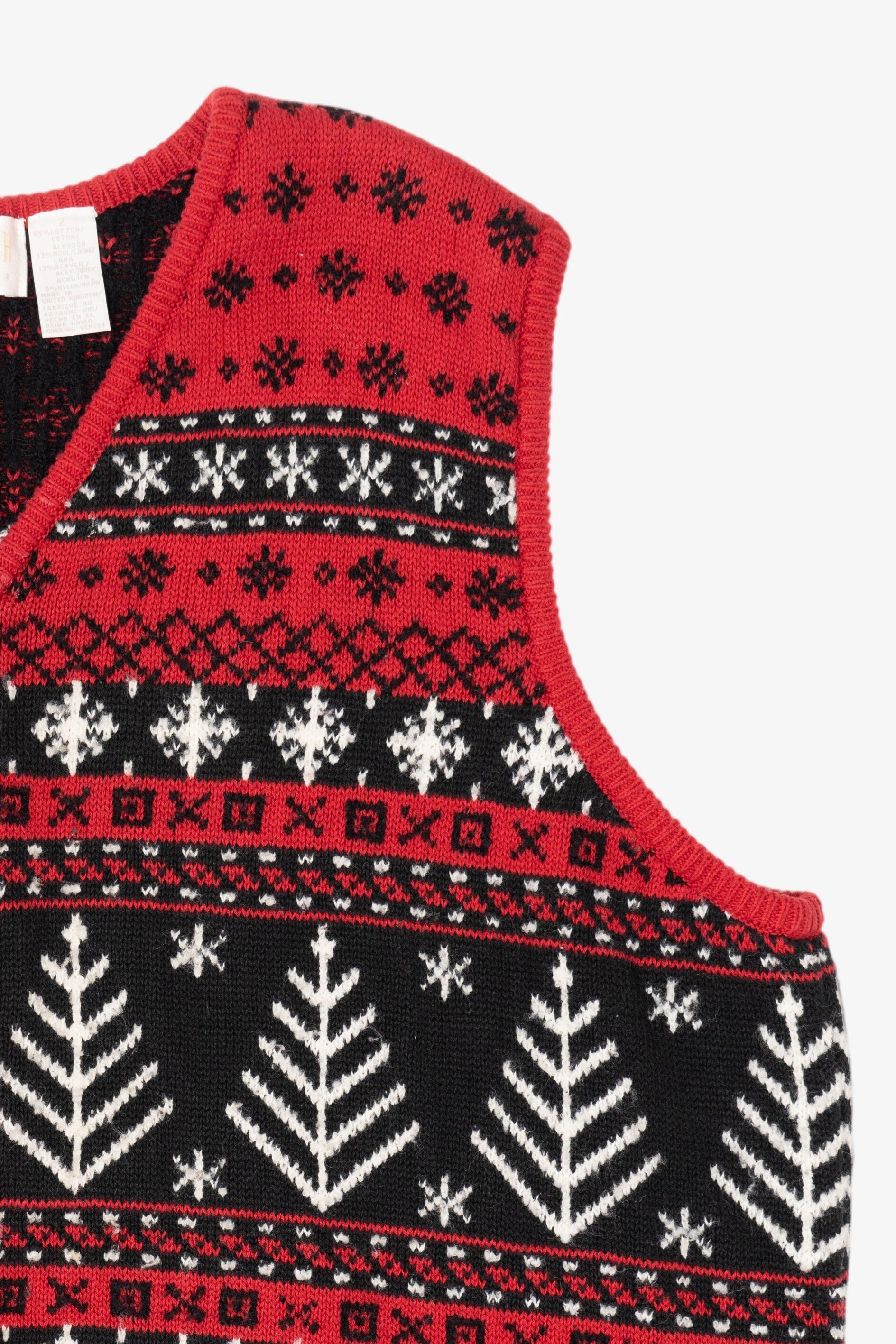 Vintage Red Elisabeth Ugly Christmas Vest (1990s)