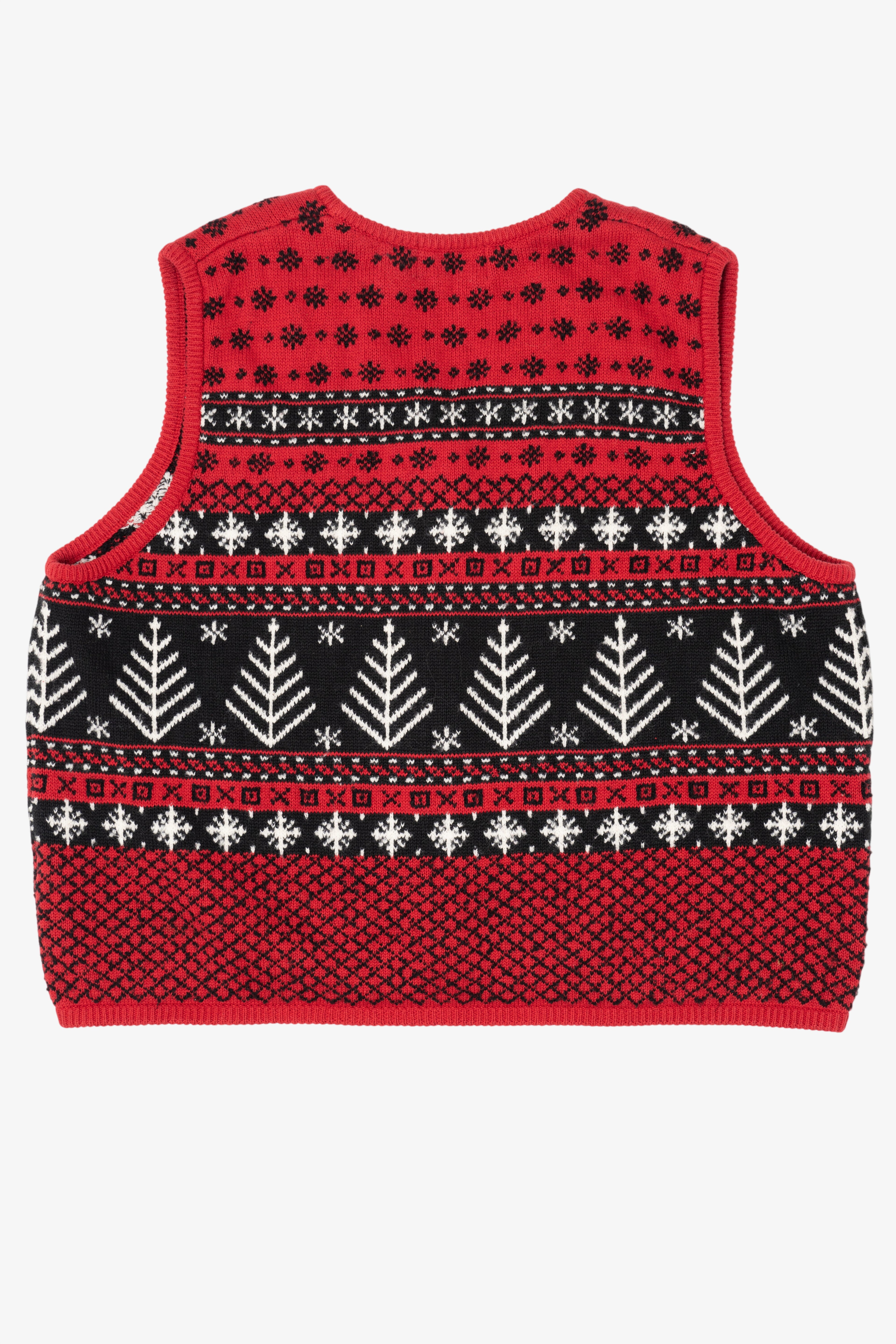 Vintage Red Elisabeth Ugly Christmas Vest (1990s)