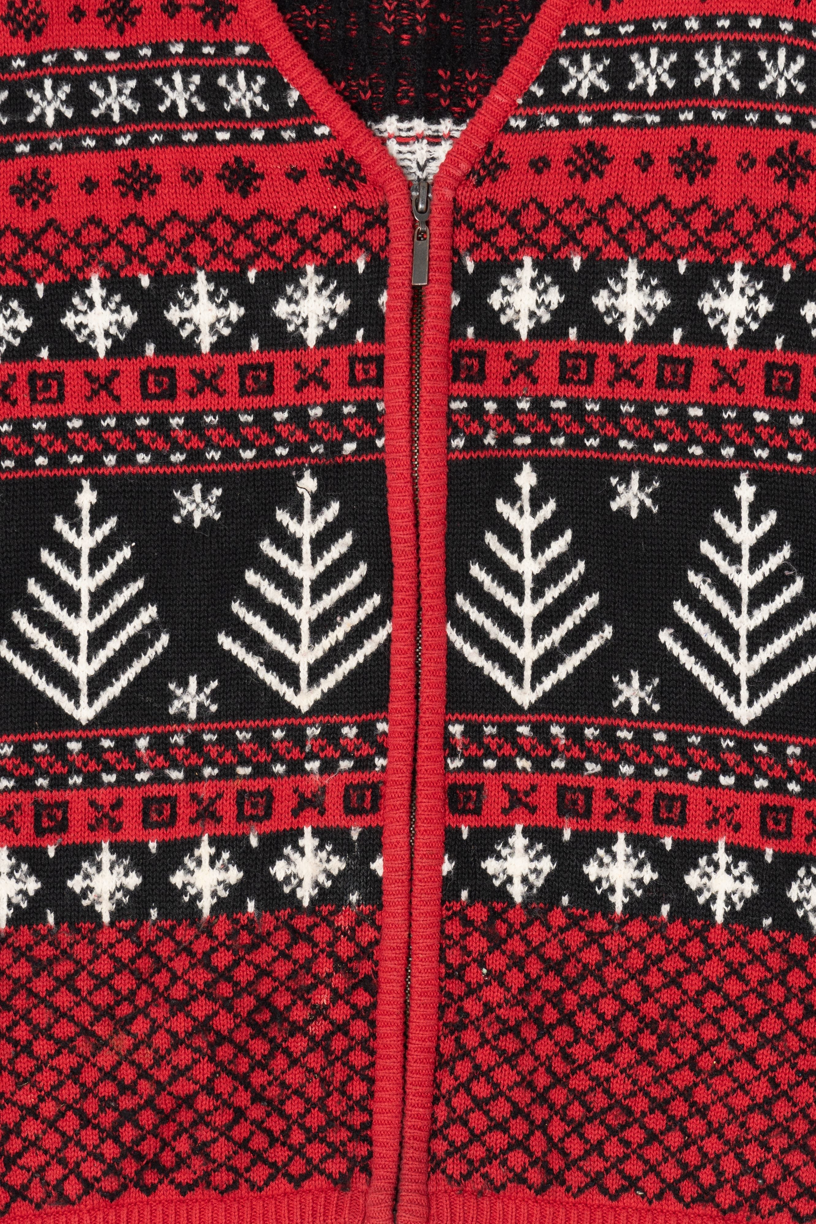 Vintage Red Elisabeth Ugly Christmas Vest (1990s)