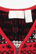 Vintage Red Elisabeth Ugly Christmas Vest (1990s)