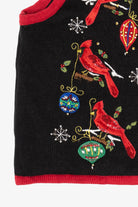 Vintage Black Unknown Cardinals Ugly Christmas Vest (1990s)