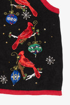 Vintage Black Unknown Cardinals Ugly Christmas Vest (1990s)