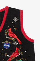 Vintage Black Unknown Cardinals Ugly Christmas Vest (1990s)