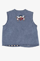 Vintage Blue Segue "I Heart America" Ugly Christmas Vest (1990s)