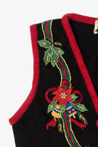Vintage Black Bells Ugly Christmas Vest (1990s)