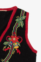 Vintage Black Bells Ugly Christmas Vest (1990s)