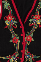 Vintage Black Bells Ugly Christmas Vest (1990s)