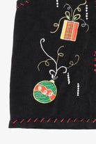 Vintage Black Holiday Editions Ornaments Ugly Christmas Vest (1990s)