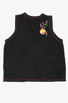 Vintage Black Holiday Editions Ornaments Ugly Christmas Vest (1990s)