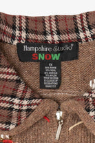 Vintage Beige Hampshire Studio Snowmen Ugly Christmas Vest (1990s)