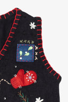 Vintage Black Basic Editions Ugly Christmas Vest (1990s)
