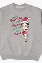 Vintage Gray Betty Boop "Dear Santa...' Ugly Christmas Sweatshirt (2000s)
