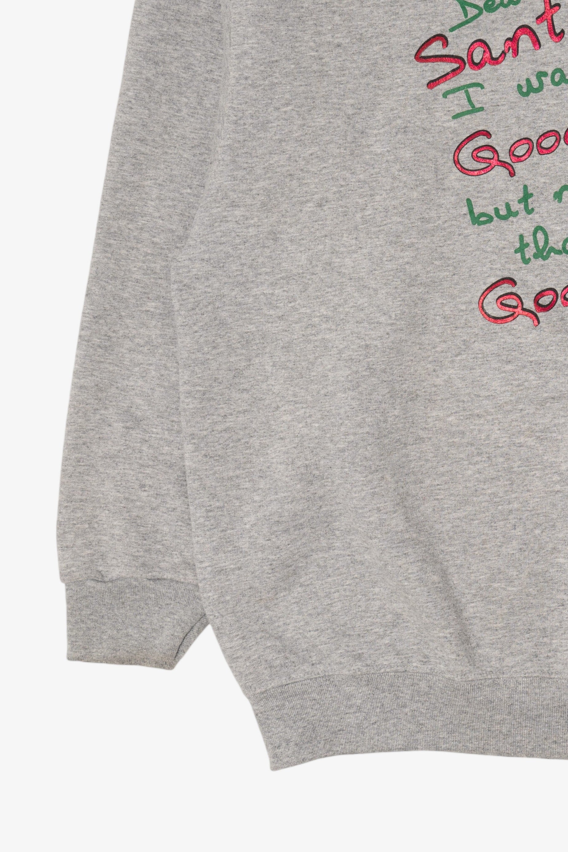 Vintage Gray Betty Boop "Dear Santa...' Ugly Christmas Sweatshirt (2000s)