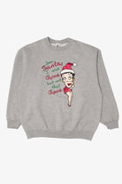 Vintage Gray Betty Boop "Dear Santa...' Ugly Christmas Sweatshirt (2000s)