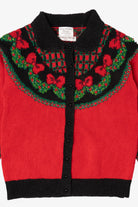 Vintage Red Marisa Christina Ugly Christmas Cardigan (1990s)