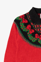 Vintage Red Marisa Christina Ugly Christmas Cardigan (1990s)
