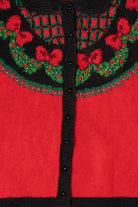 Vintage Red Marisa Christina Ugly Christmas Cardigan (1990s)