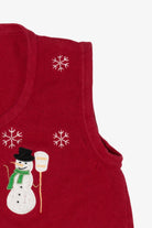 Vintage Red Snowman Ugly Christmas Vest (1990s)