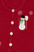 Vintage Red Snowman Ugly Christmas Vest (1990s)