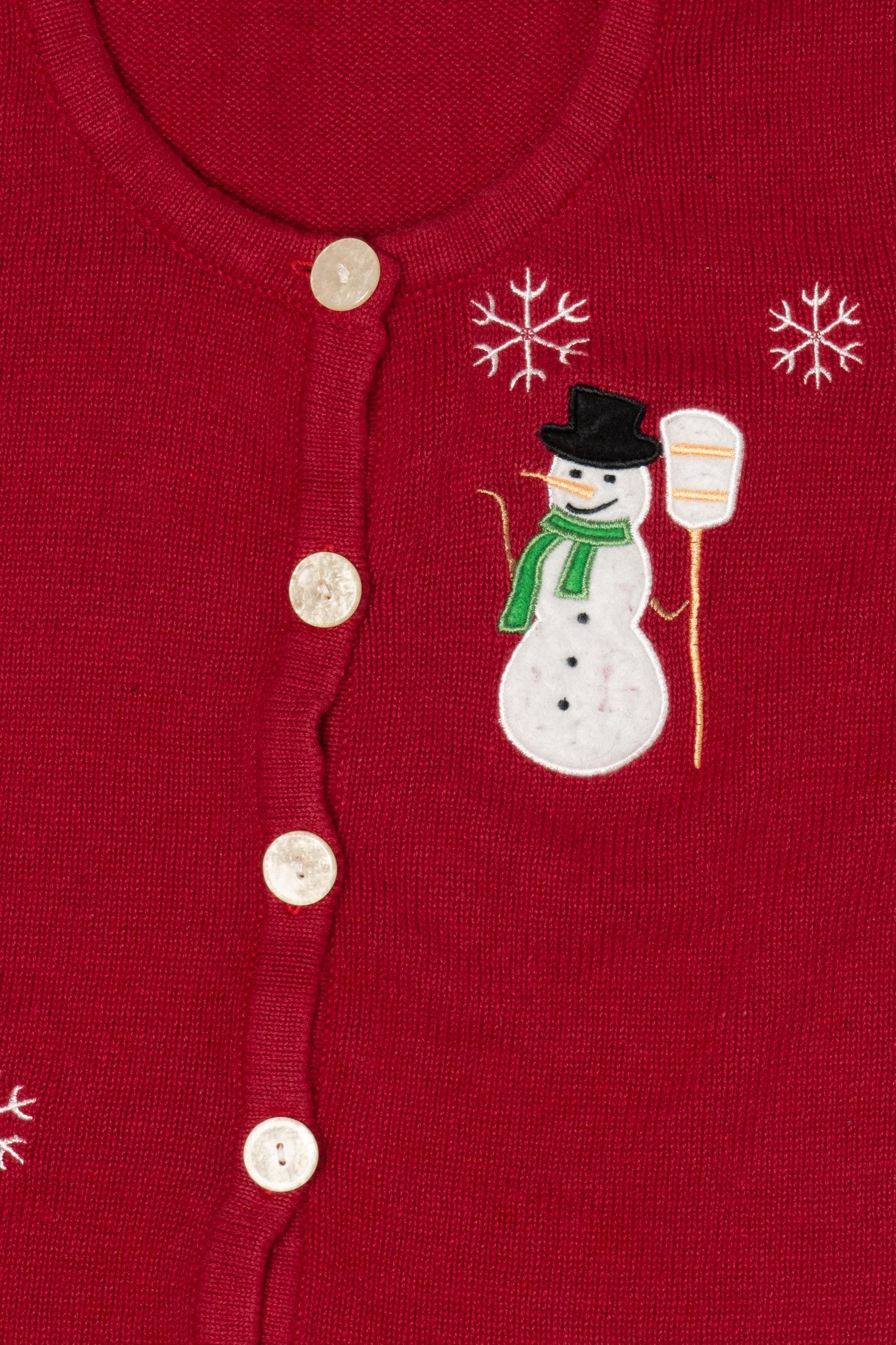 Vintage Red Snowman Ugly Christmas Vest (1990s)