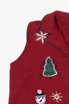 Vintage Red Northcrest Snowmen Ugly Christmas Vest (1990s)
