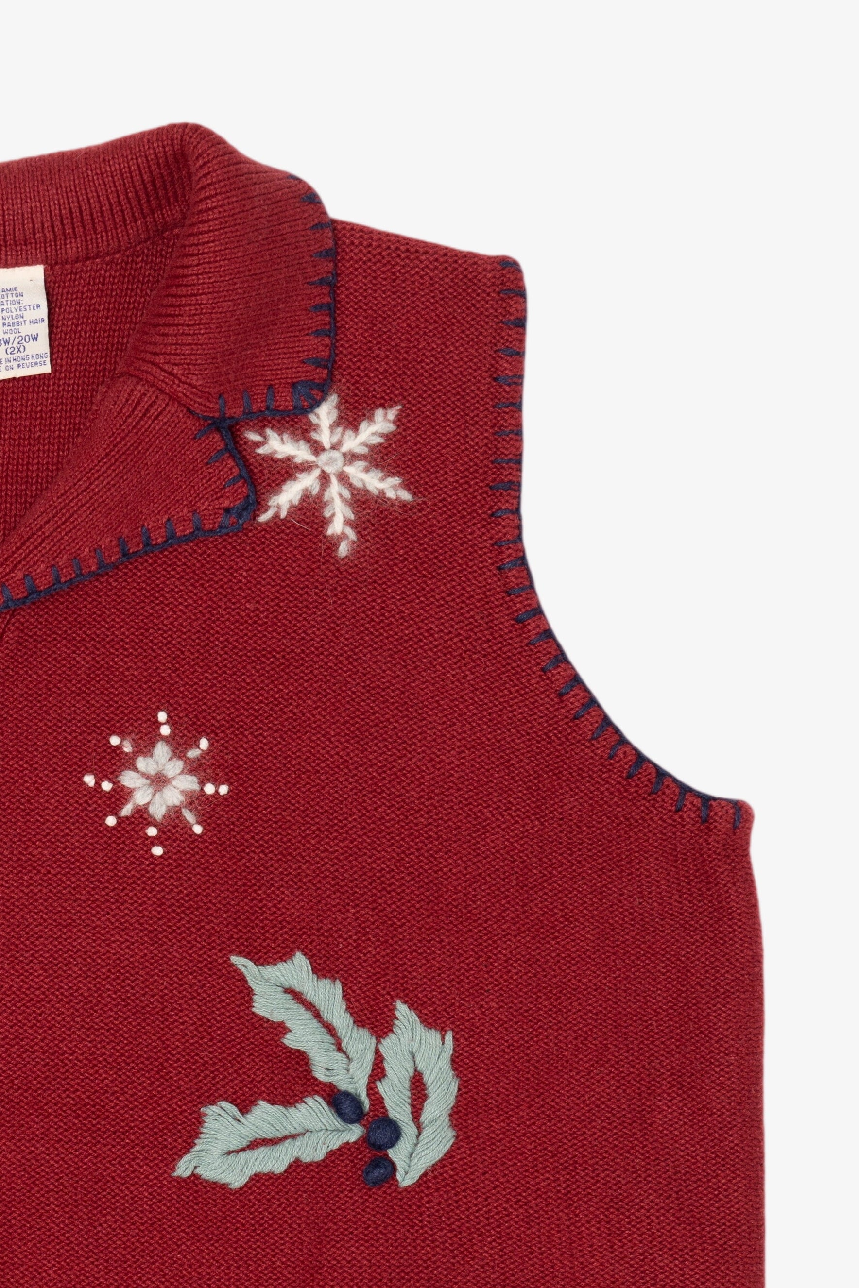 Vintage Red Northcrest Snowmen Ugly Christmas Vest (1990s)