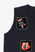 Vintage Black Croft & Barrow Ugly Christmas Vest (1990s)