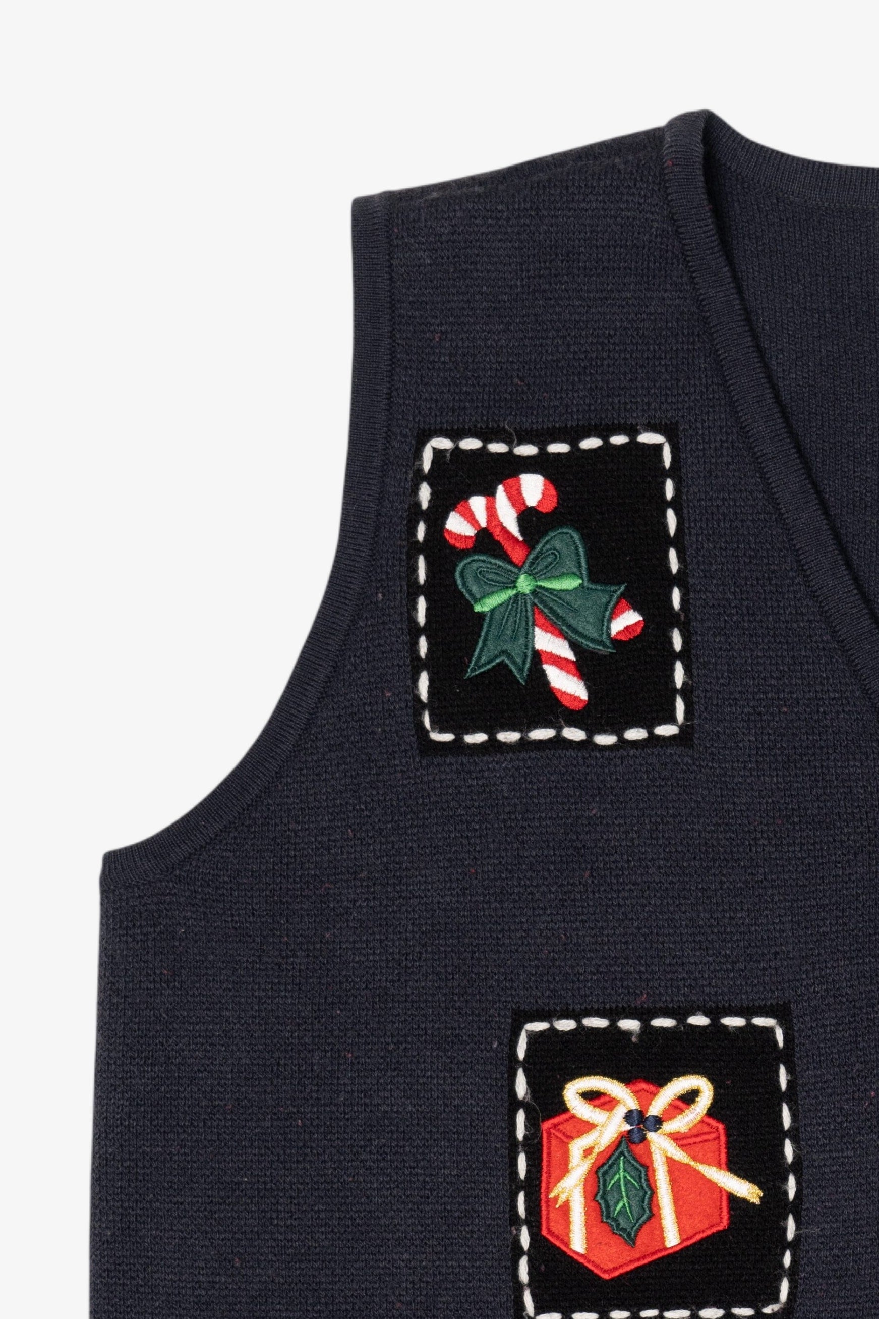 Vintage Black Croft & Barrow Ugly Christmas Vest (1990s)