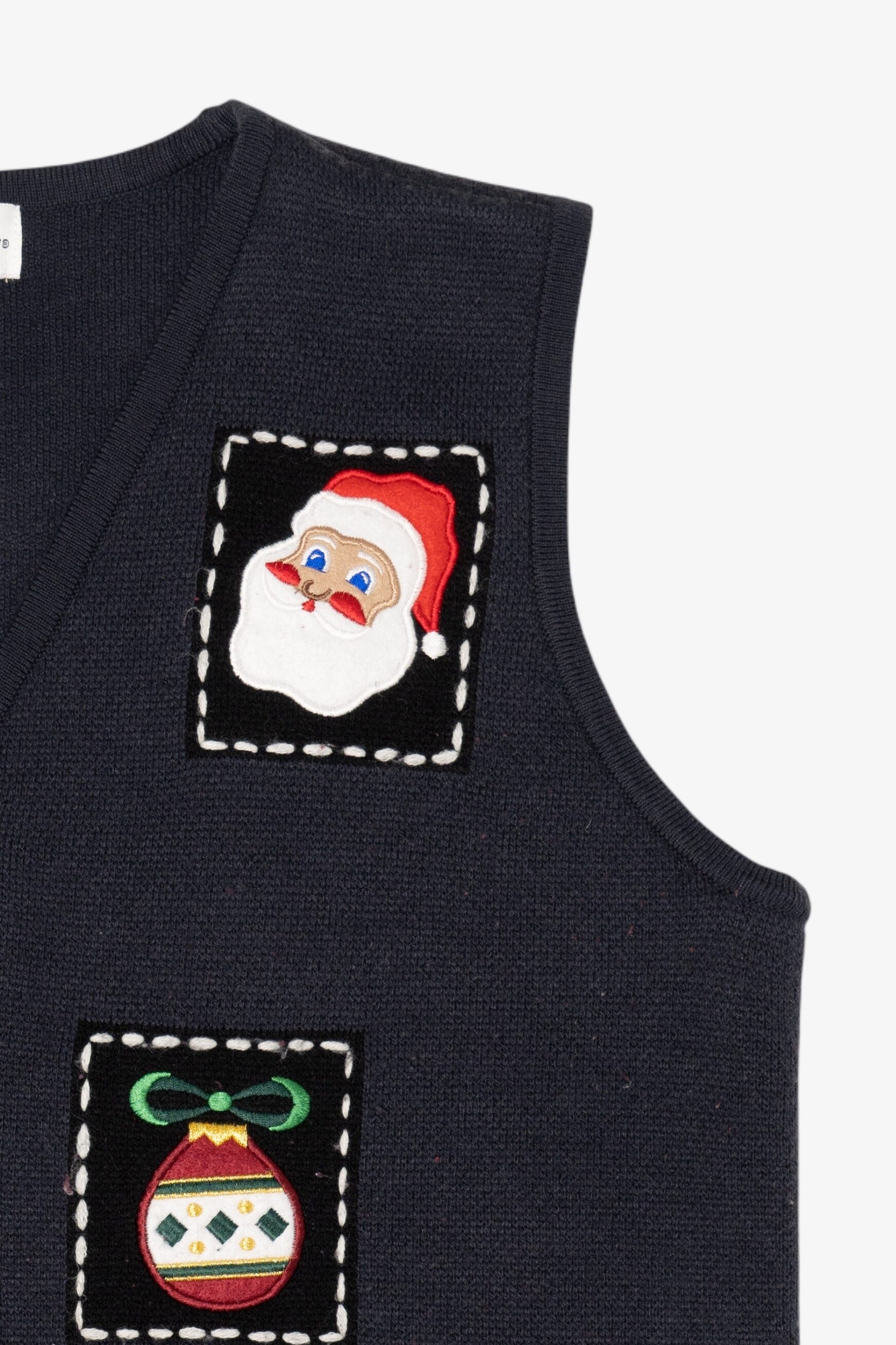 Vintage Black Croft & Barrow Ugly Christmas Vest (1990s)