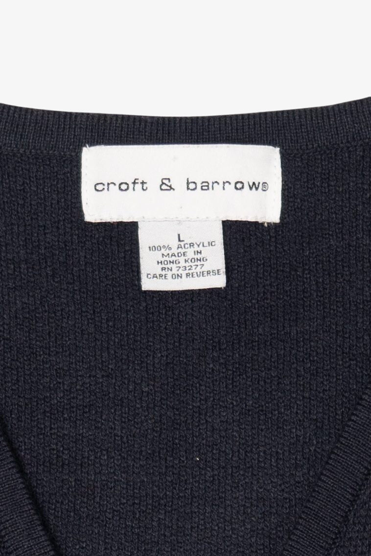 Vintage Black Croft & Barrow Ugly Christmas Vest (1990s)