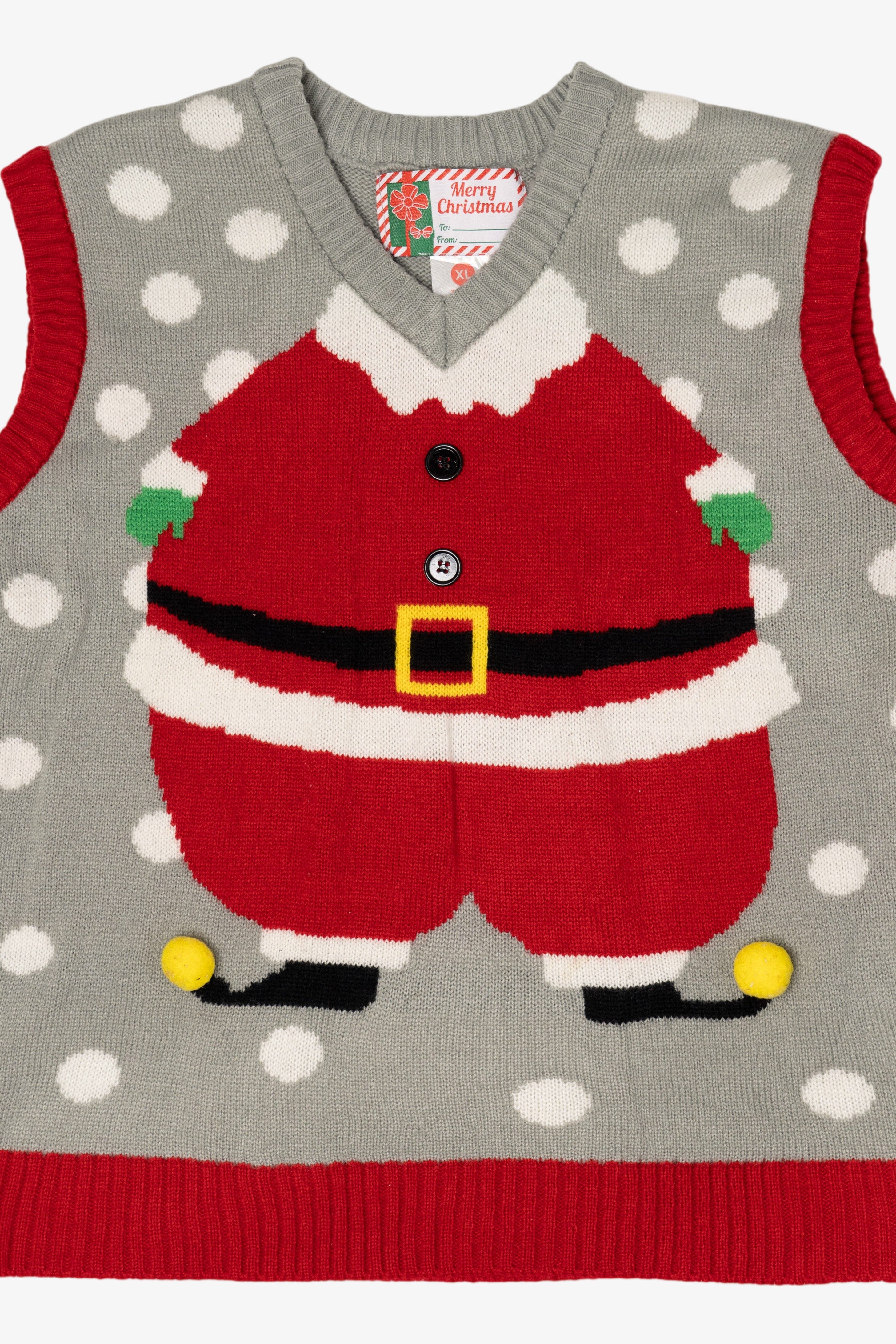 Gray Santa Body Ugly Christmas Vest (2010s)