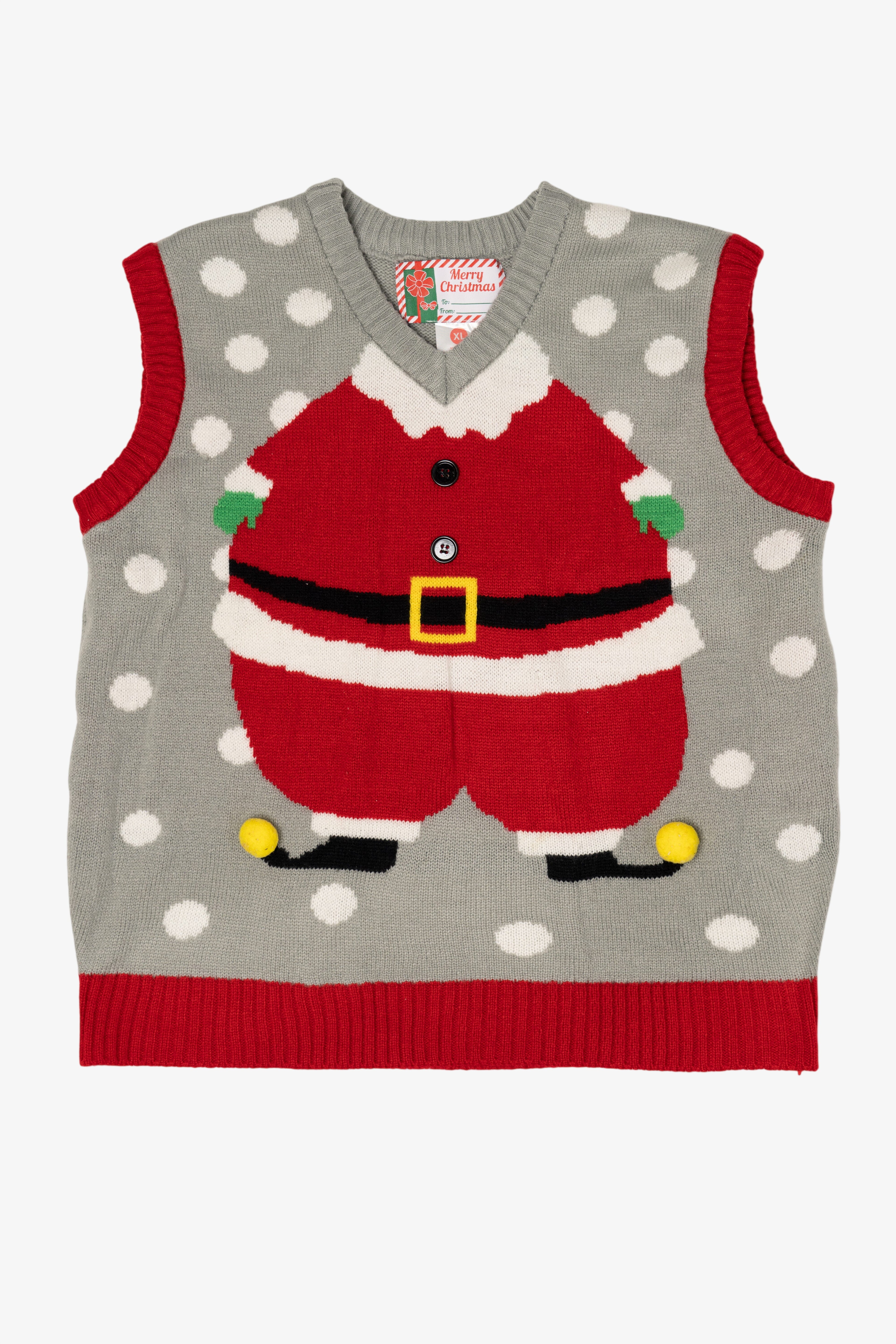 Gray Santa Body Ugly Christmas Vest (2010s)