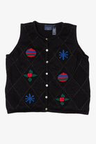 Vintage Black Crazy Horse Ugly Christmas Vest (2000s)