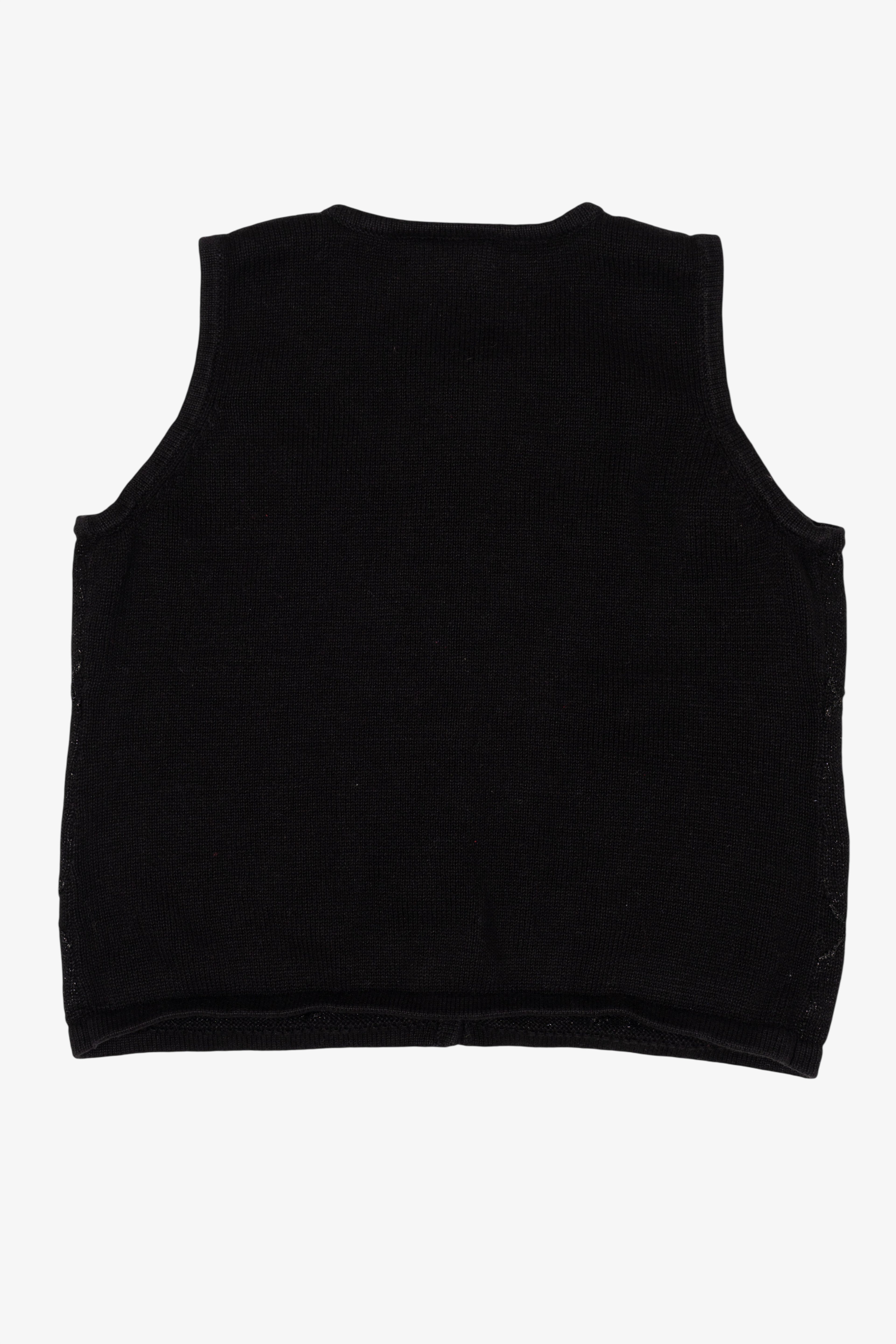Vintage Black Crazy Horse Ugly Christmas Vest (2000s)
