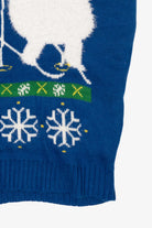 Blue Polar Bears Skiing Ugly Christmas Vest (2010s)
