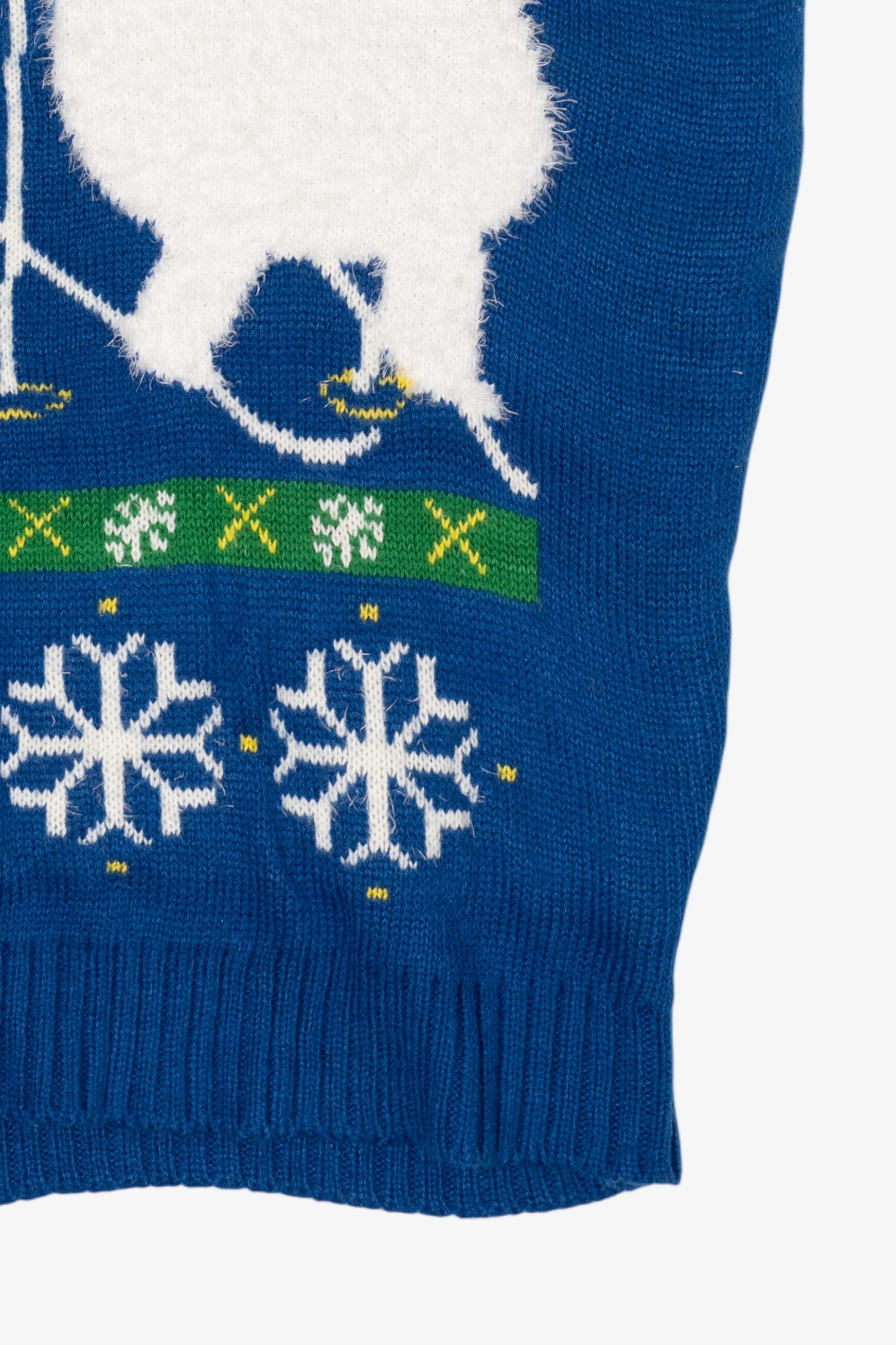 Blue Polar Bears Skiing Ugly Christmas Vest (2010s)